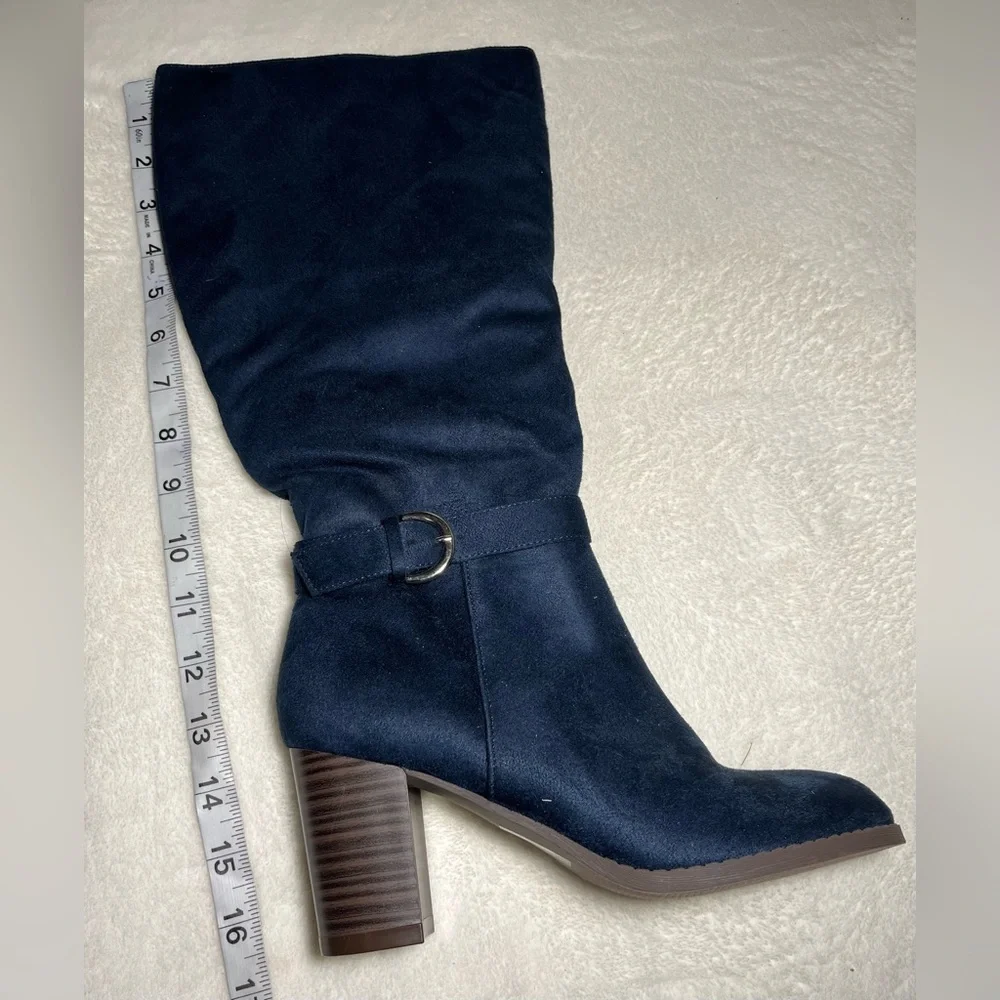Blue Knee women’s peeps‎ toe boots , Heels Sz 6